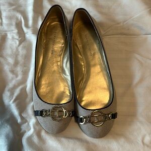 Tommy Hilfiger Navy Stripe Ballet Flats